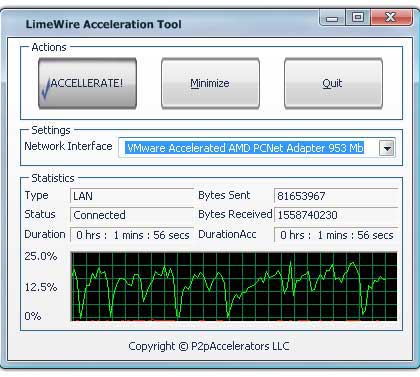 LimeWire Acceleration Tool